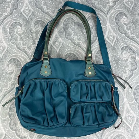 MZ Wallace Handbags - MZ Wallace Jane Blue Bedford Nylon with Gold Hardware.